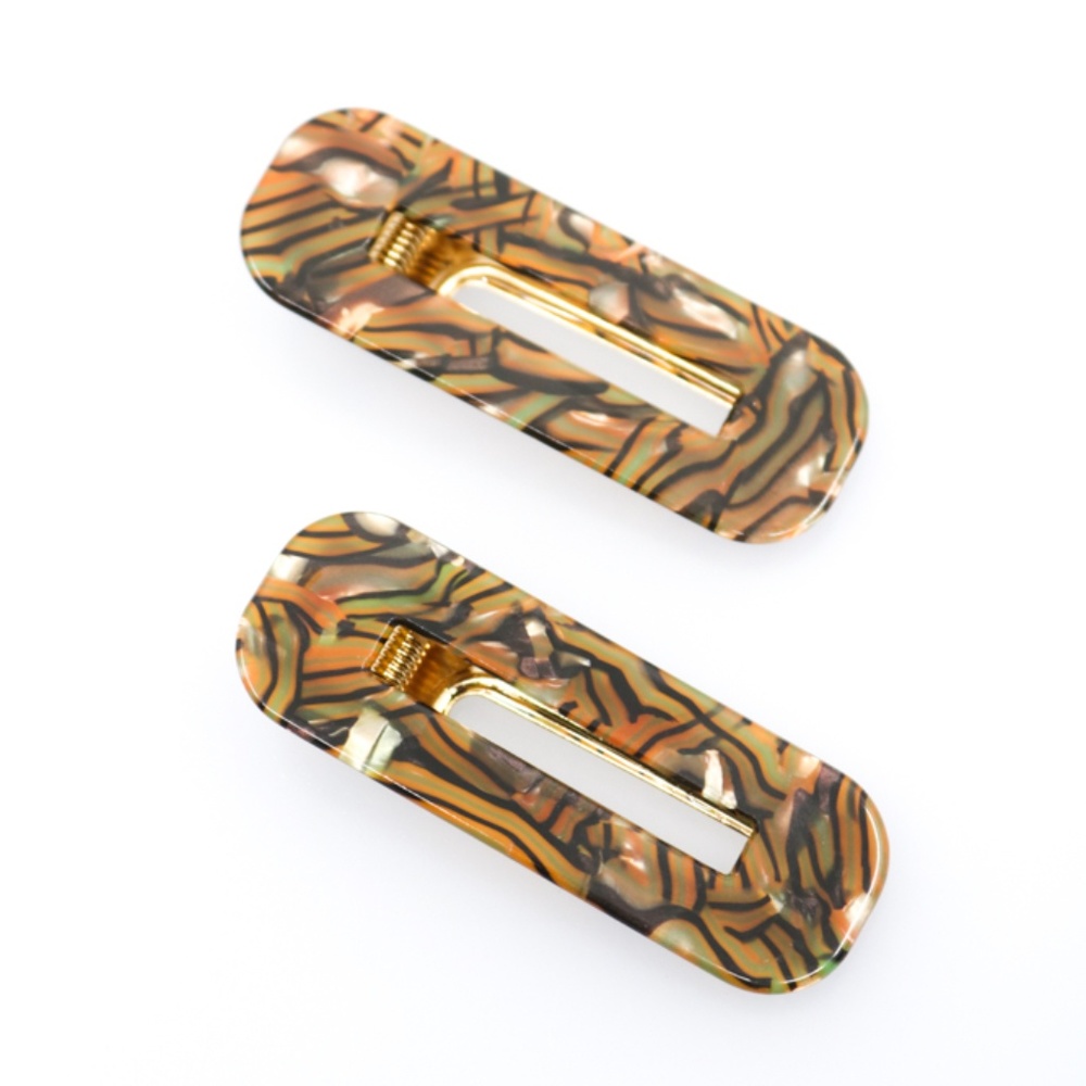 Aesthetic Marble Block Duo Clips